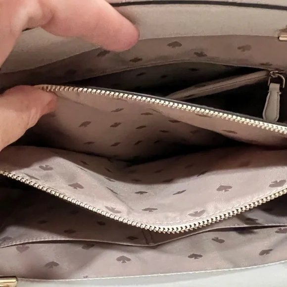 Authentic Kate Spade Natalia Smooth Quilted tote in Parchment color - Picture 5 of 11